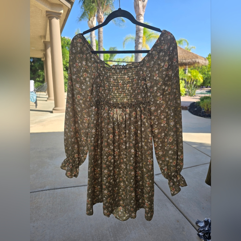 Floral Long Sleeve Dress